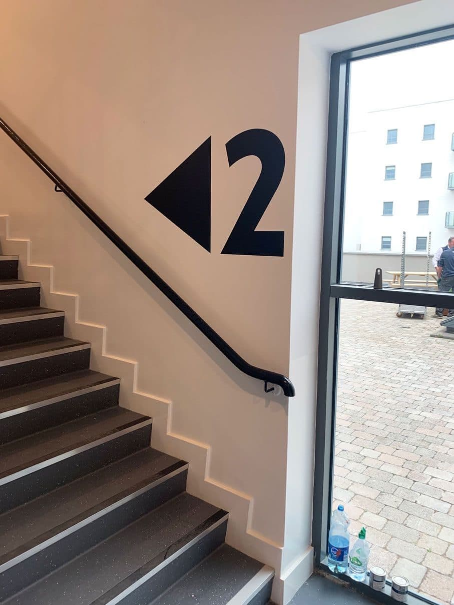 Hatch Student Living, Marsh's Yard: wayfinding by Wayfinders
