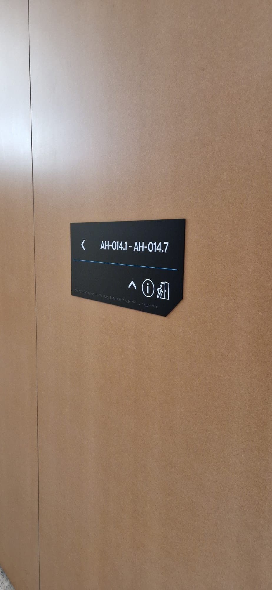 A Wayfinders wayfinding system installed in a completed building