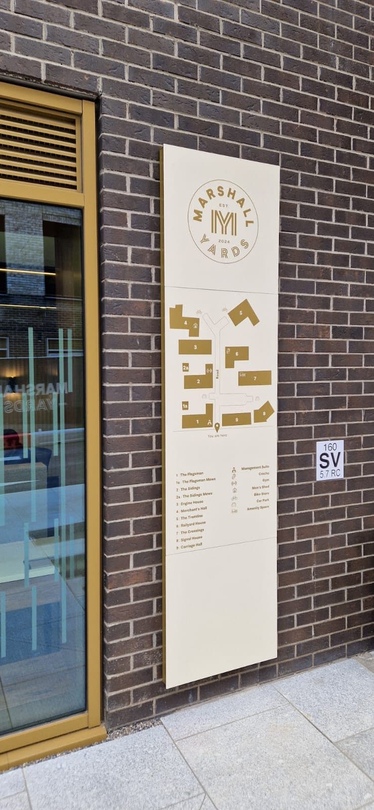 Marshall Yards, East Road: wayfinding by Wayfinders
