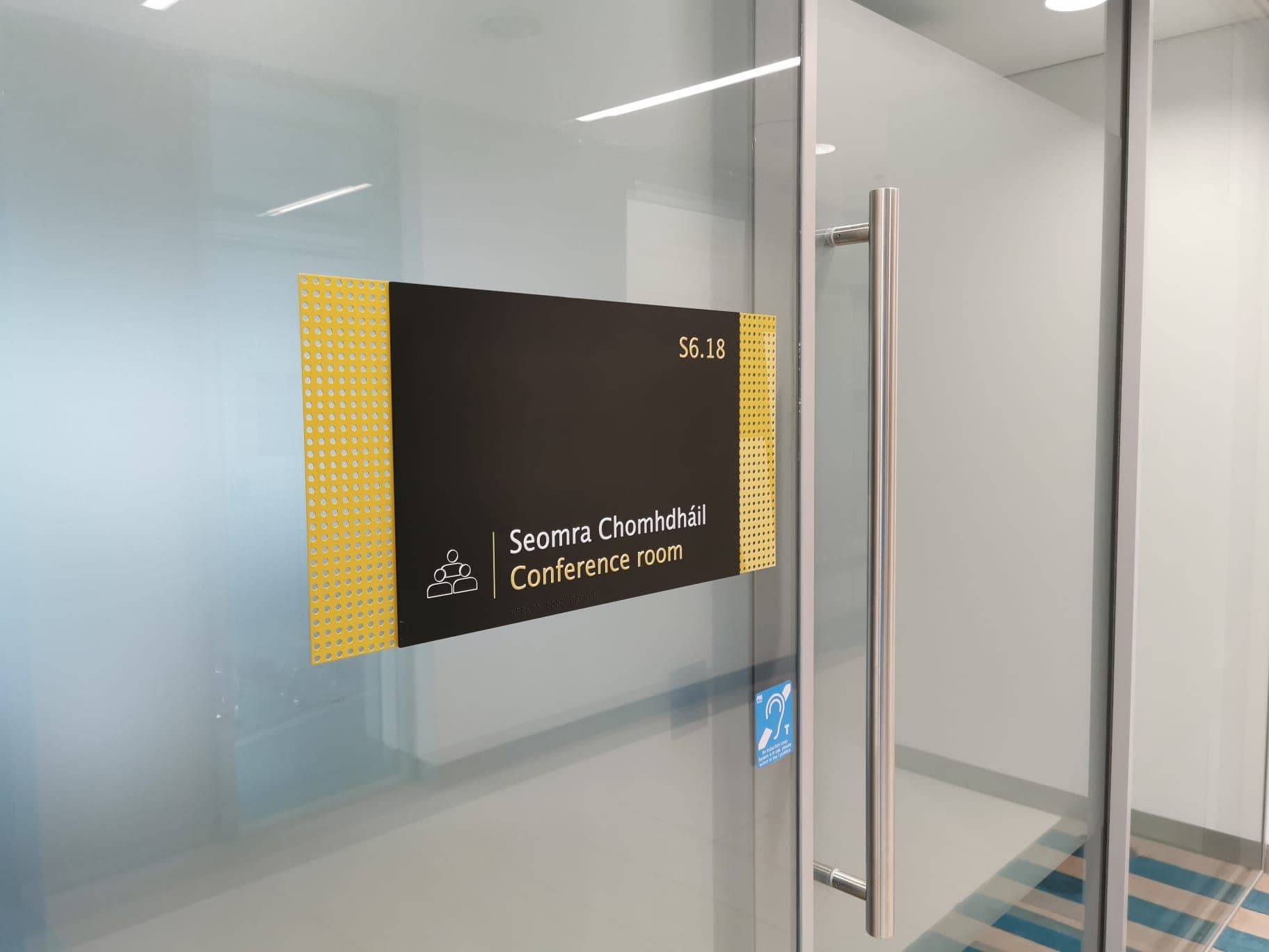 National College of Ireland, Spencer Dock: wayfinding by Wayfinders